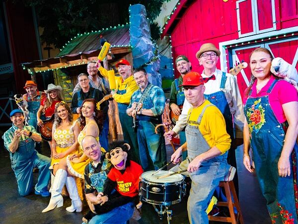The Comedy Barn performers together on stage