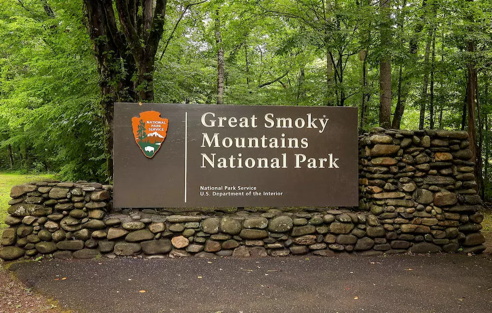 Great Smoky Mountains National Park sign