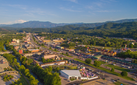 aerial view of Pigeon Forge