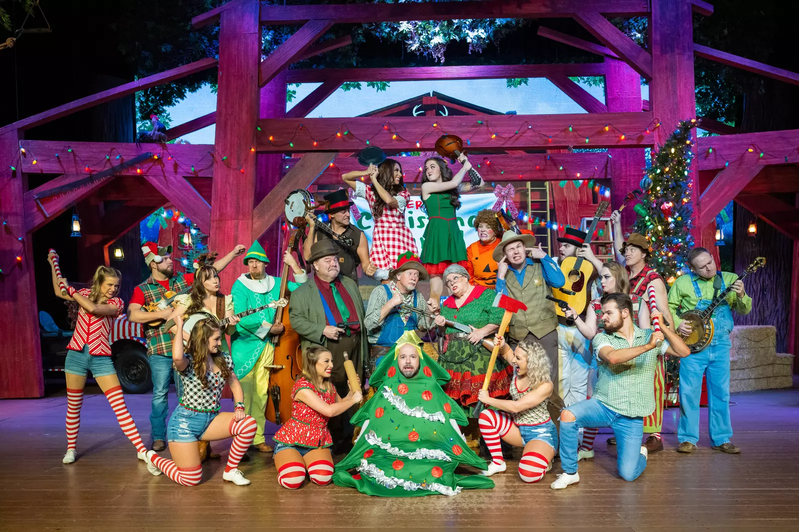 full cast for the Hatfield Christmas show